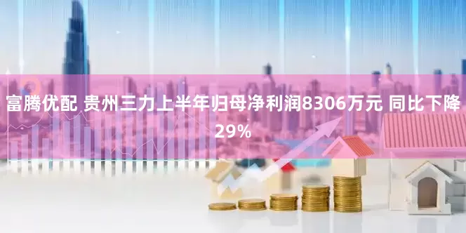富腾优配 贵州三力上半年归母净利润8306万元 同比下降29%